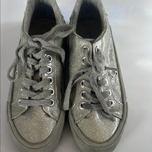 Zara kids Silver Glitter Sneakers